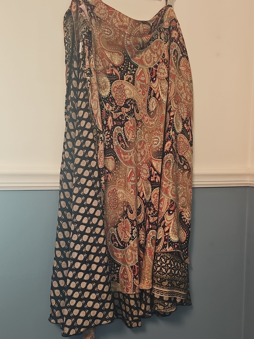 Bohemian Paisley Maxi Dress in Multi-Color